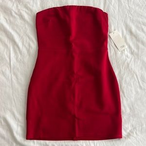 NWT Tobi red mini strapless dress